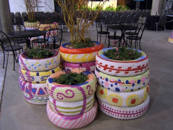 Make planters from old tires  Permaculture as a Path to Peace